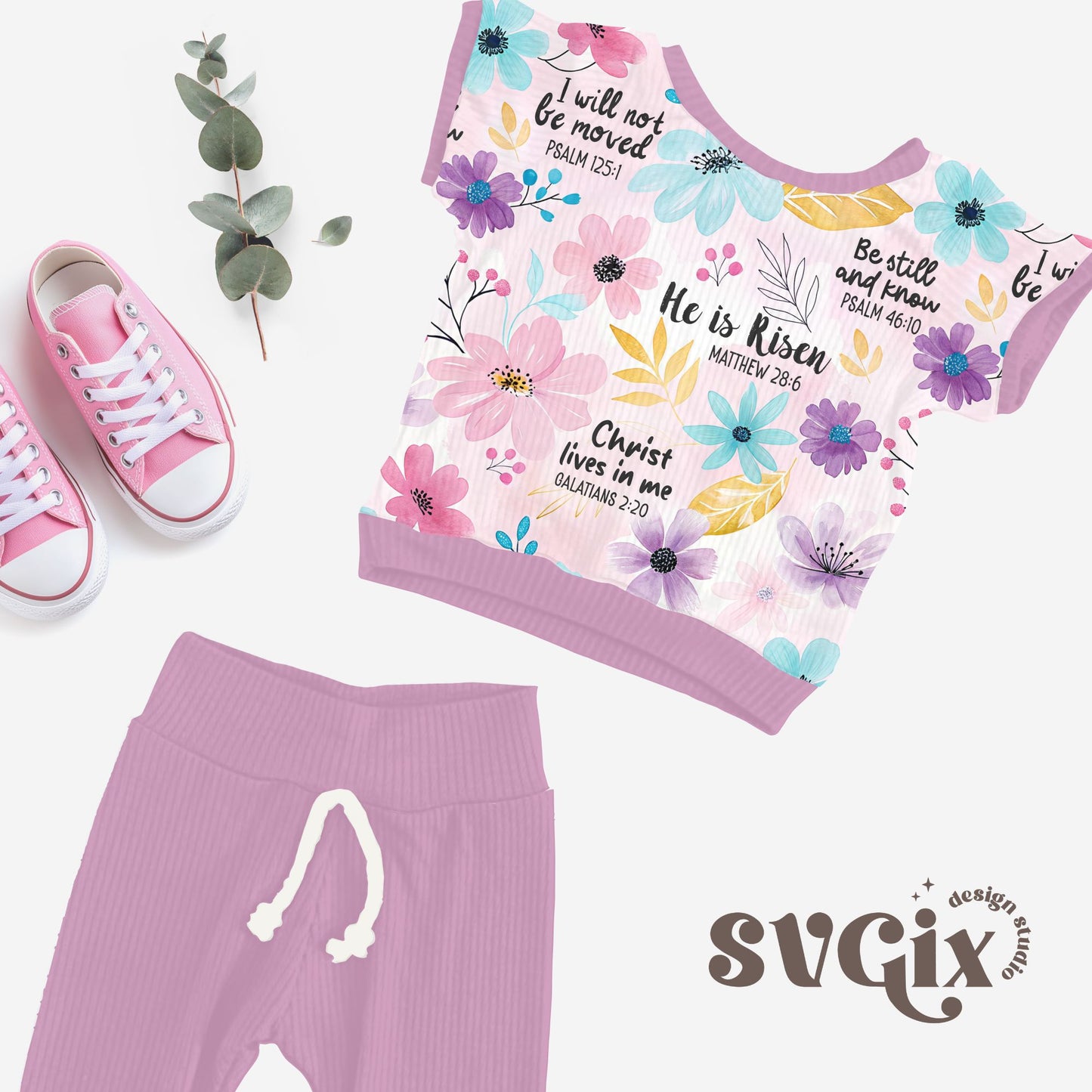 Floral Bible Verses Affirmations Seamless