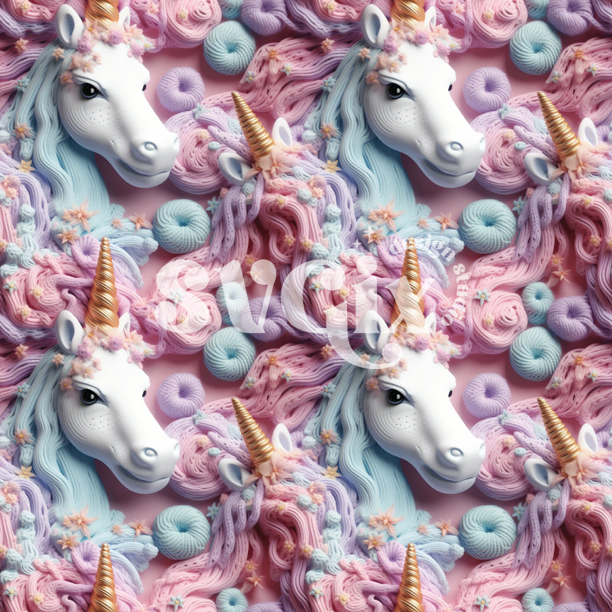 3d Knit Unicorns Seamless Pattern - LIMITED 12 UNITS