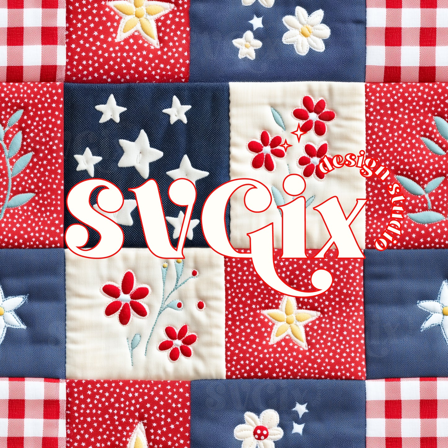 Fourth of July Patchwork Seamless