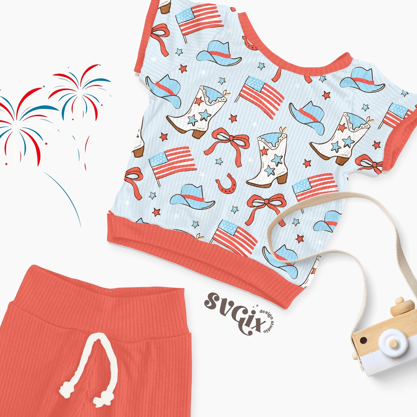 4th of July Cowgirl Seamless