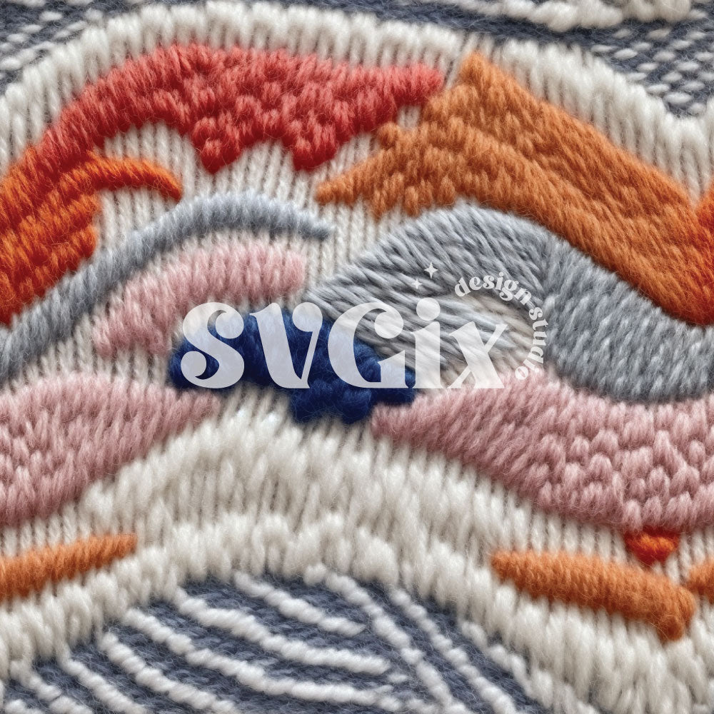 Abstract Scandinavian Inspired Seamless Pattern