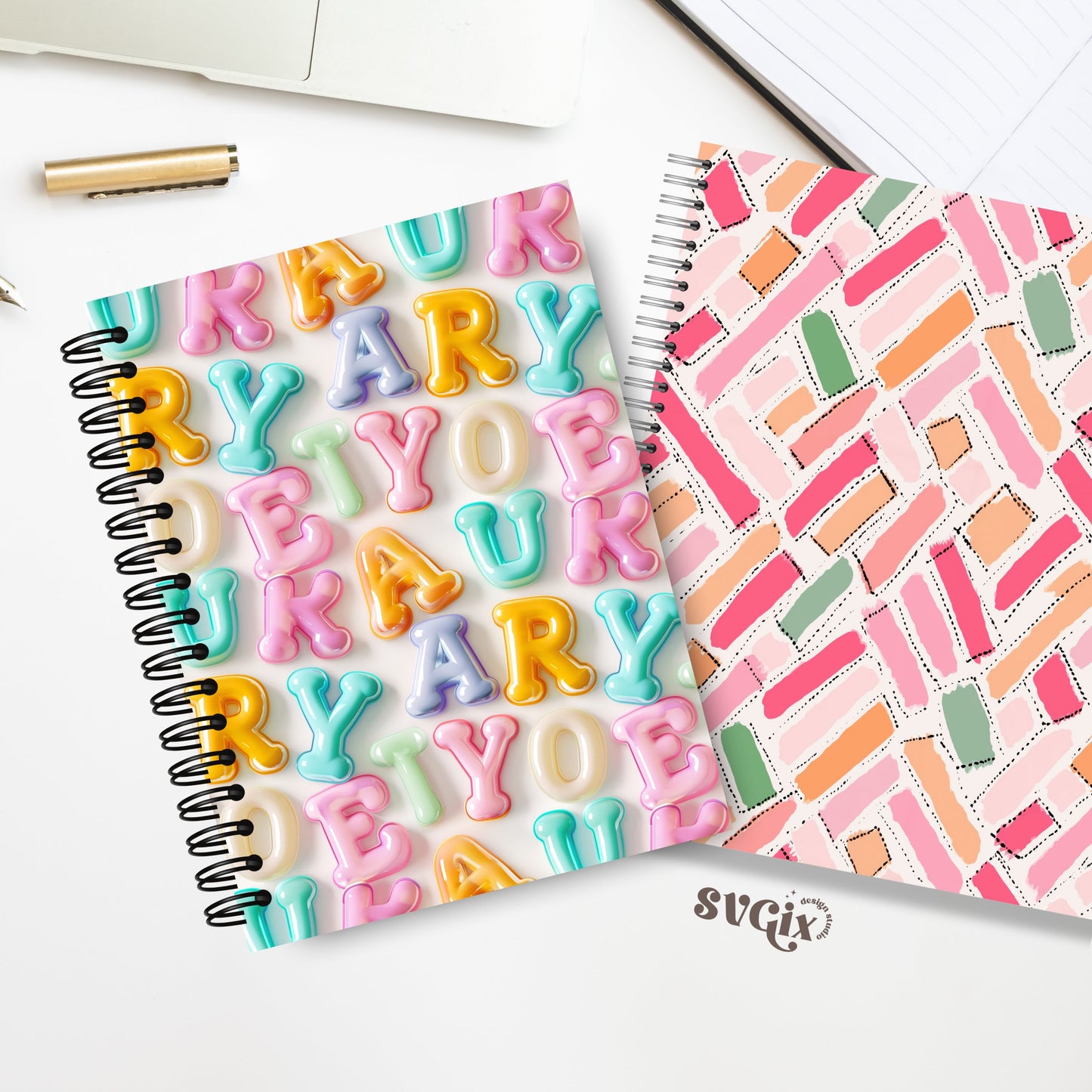 Back to School Letters Alphabet 3d Seamless Pattern