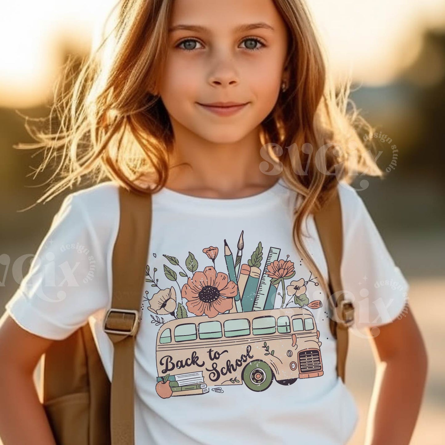 Back to School Boho Floral PNG