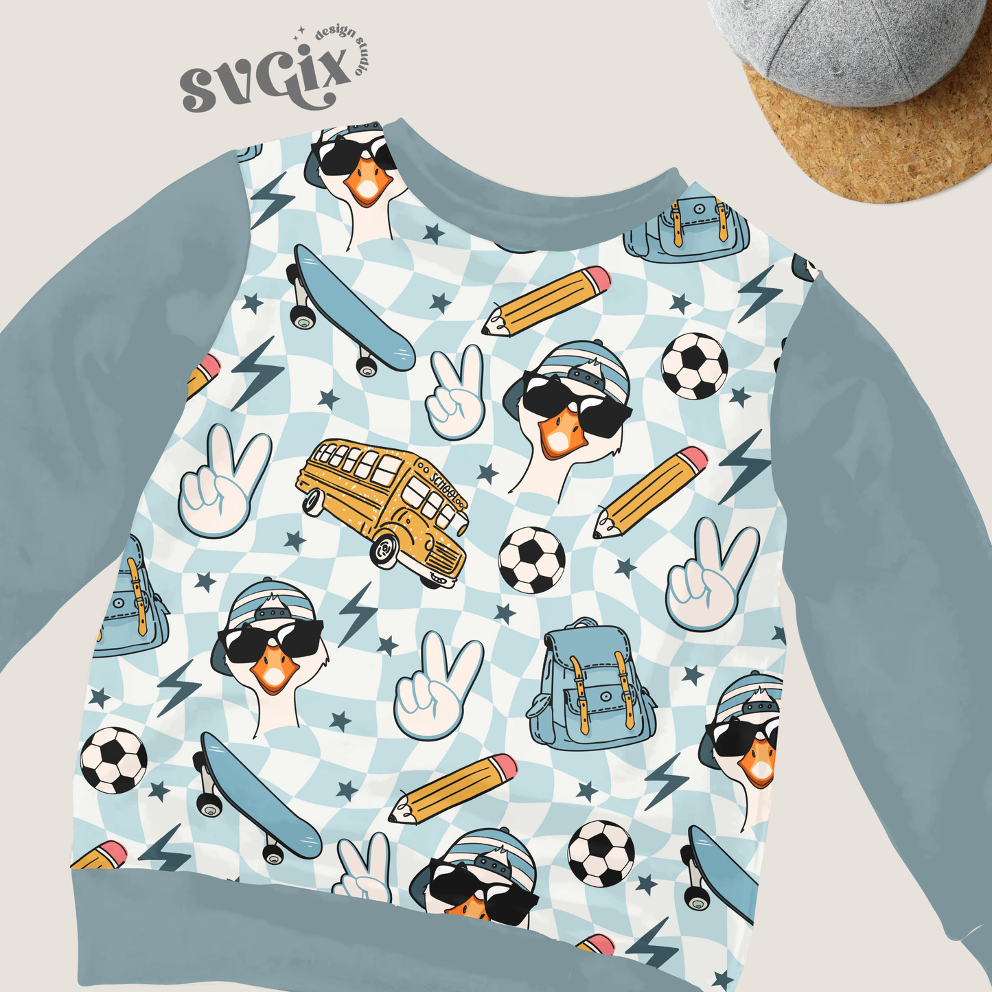 Back to School Goose Boy Seamless