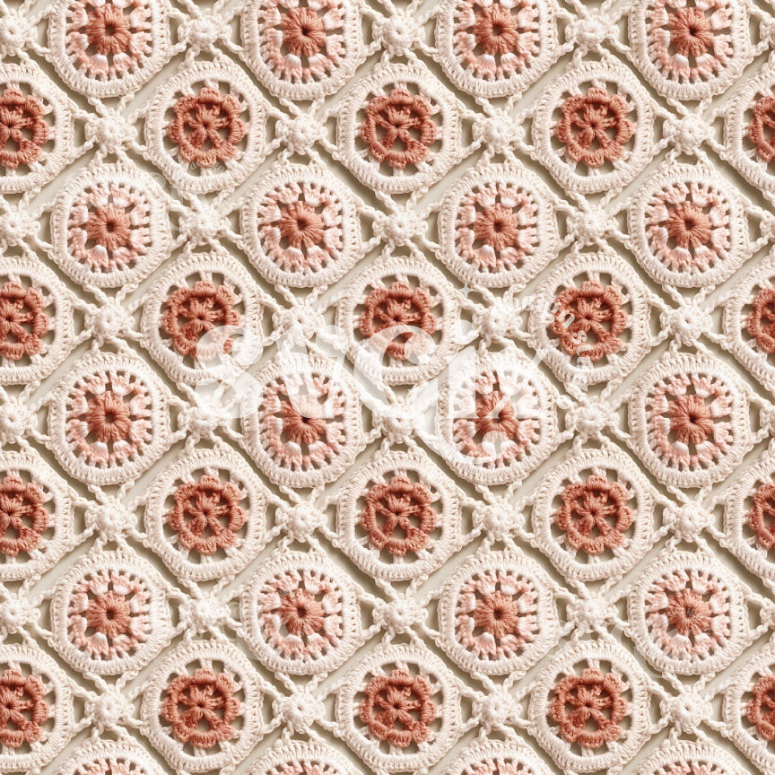 Boho Faux Crochet Seamless Pattern