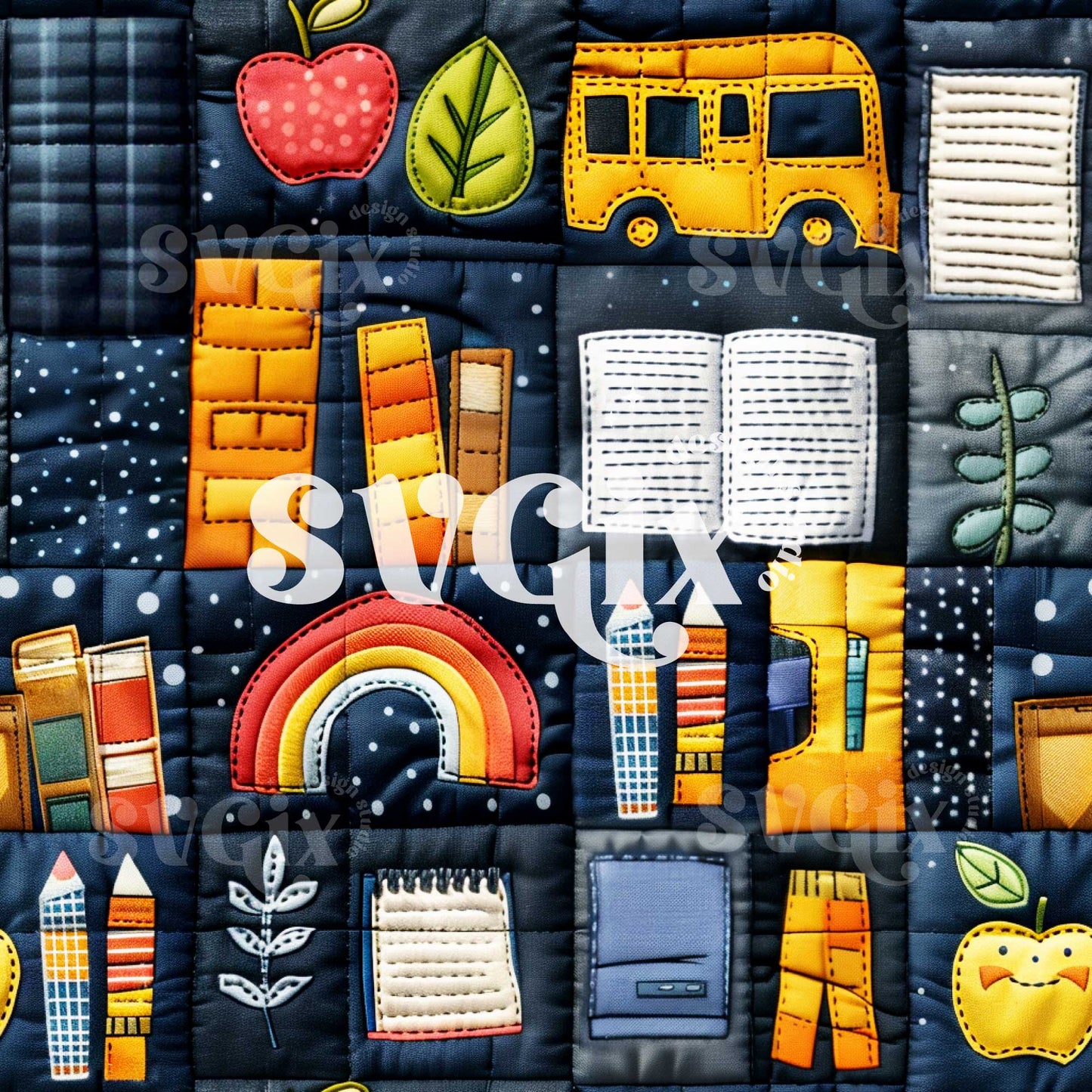 CREATIVE CLASSROM Back to School Seamless Pattern