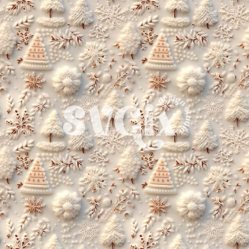 Christmas Snow Seamless Pattern