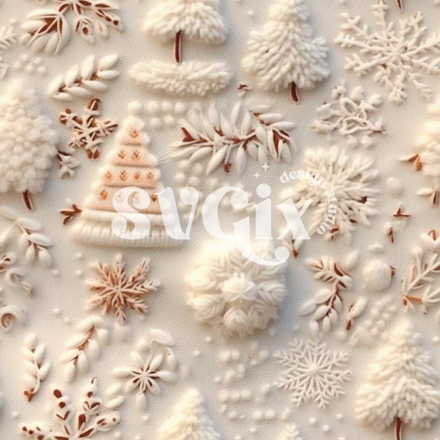 Christmas Snow Seamless Pattern