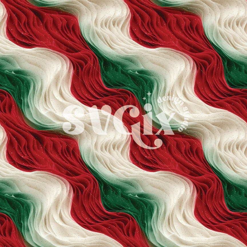Christmas Swirls Seamless Pattern