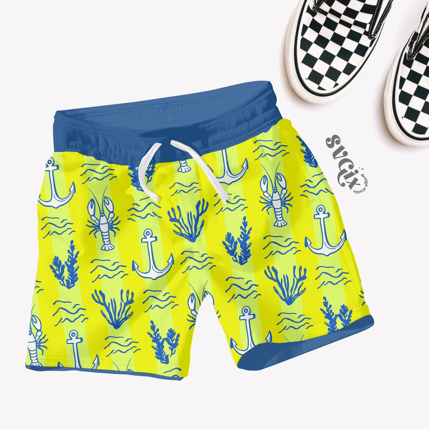 Coastal Neon Green Seamless Patttern