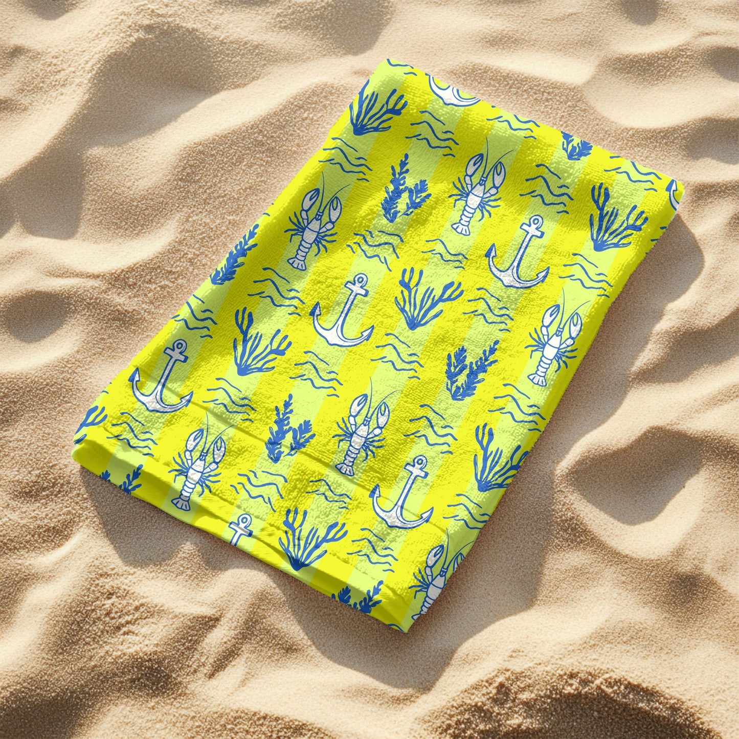 Coastal Neon Green Seamless Patttern