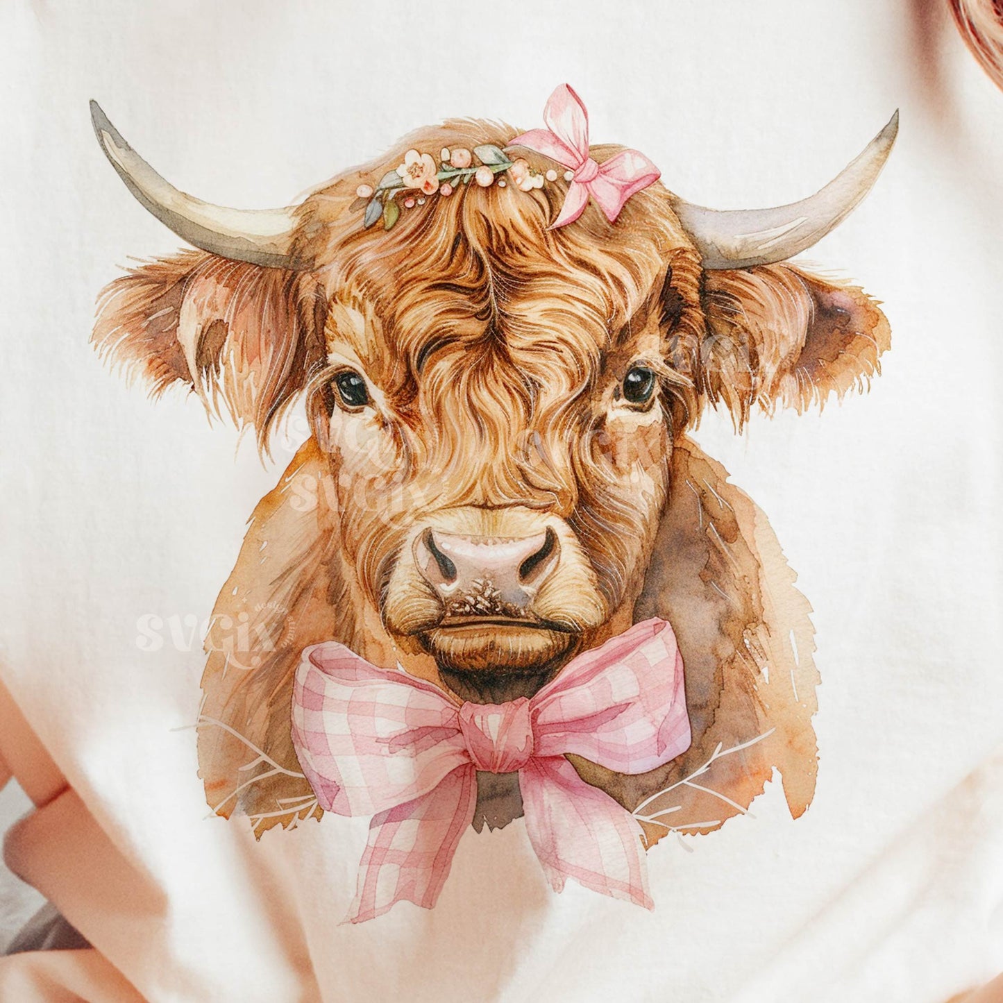 Coquette Highland Cow PNG