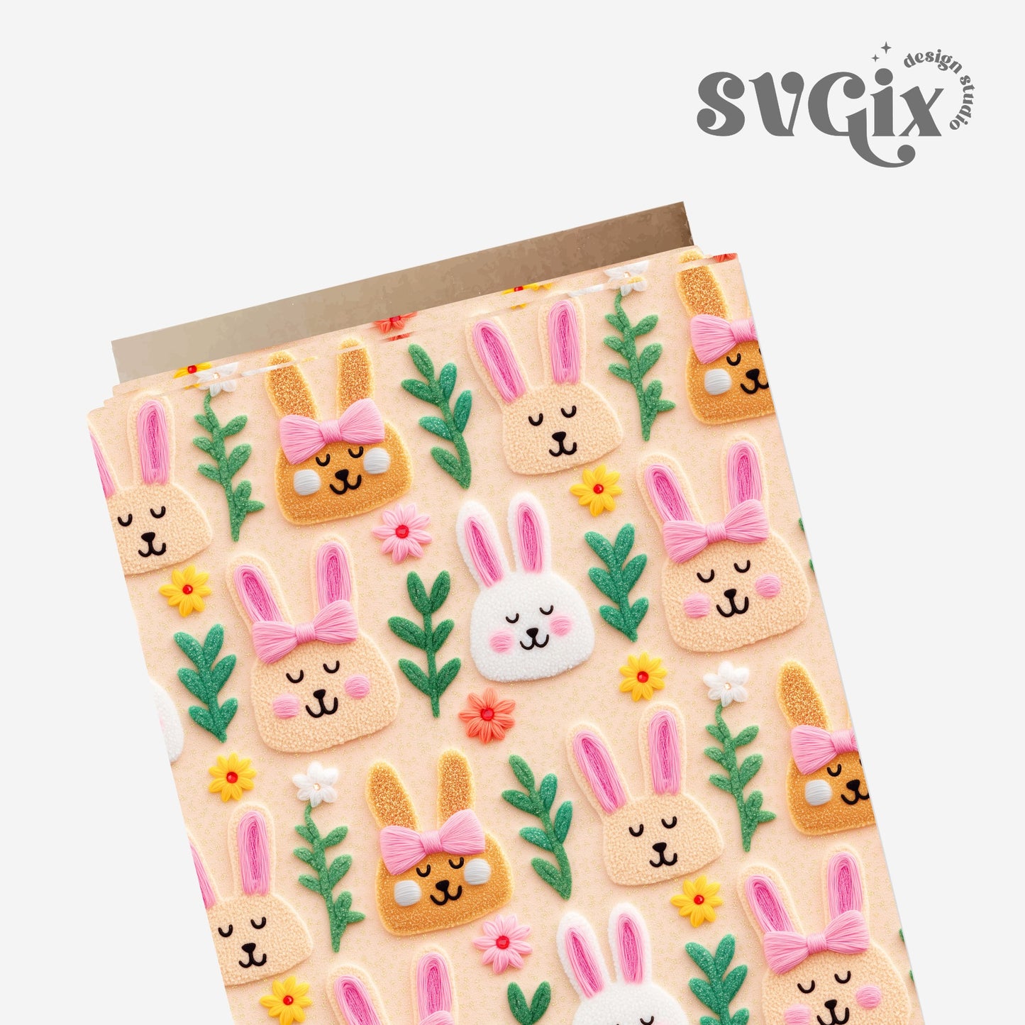 Coquette Bunnies Seamless Pattern by SVGix