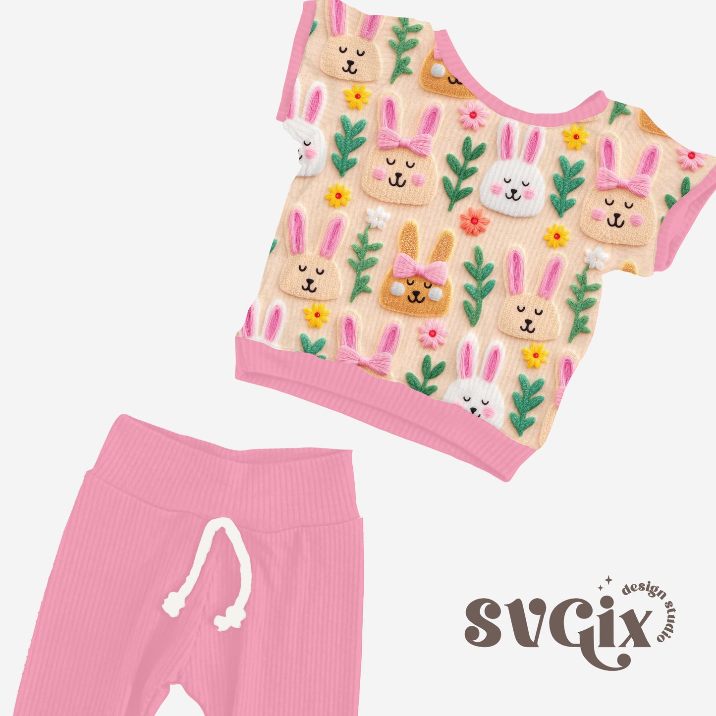 Coquette Bunnies Seamless Pattern by SVGix