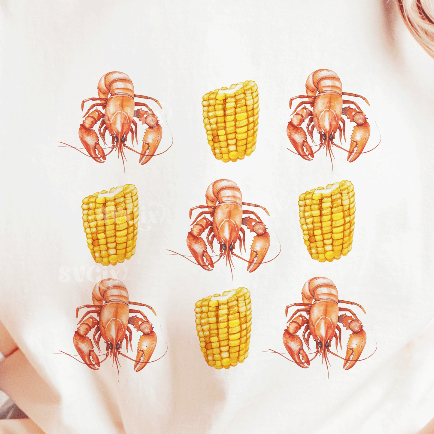 Preppy Coquette Crawfish PNG