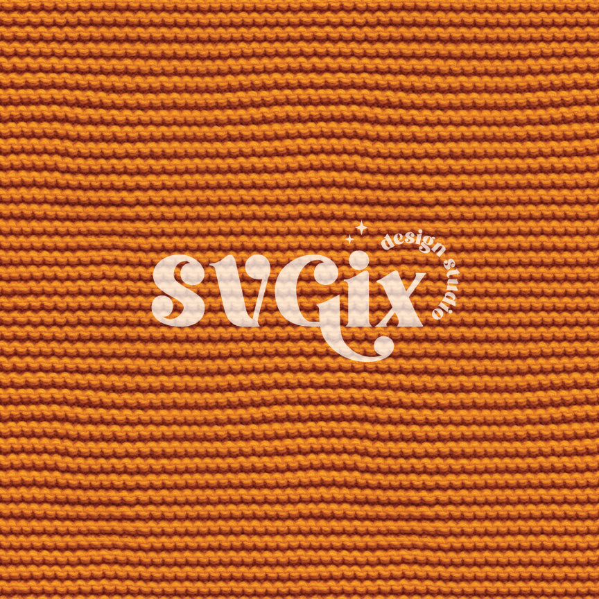 Dirty Orange Knit Seamless Pattern