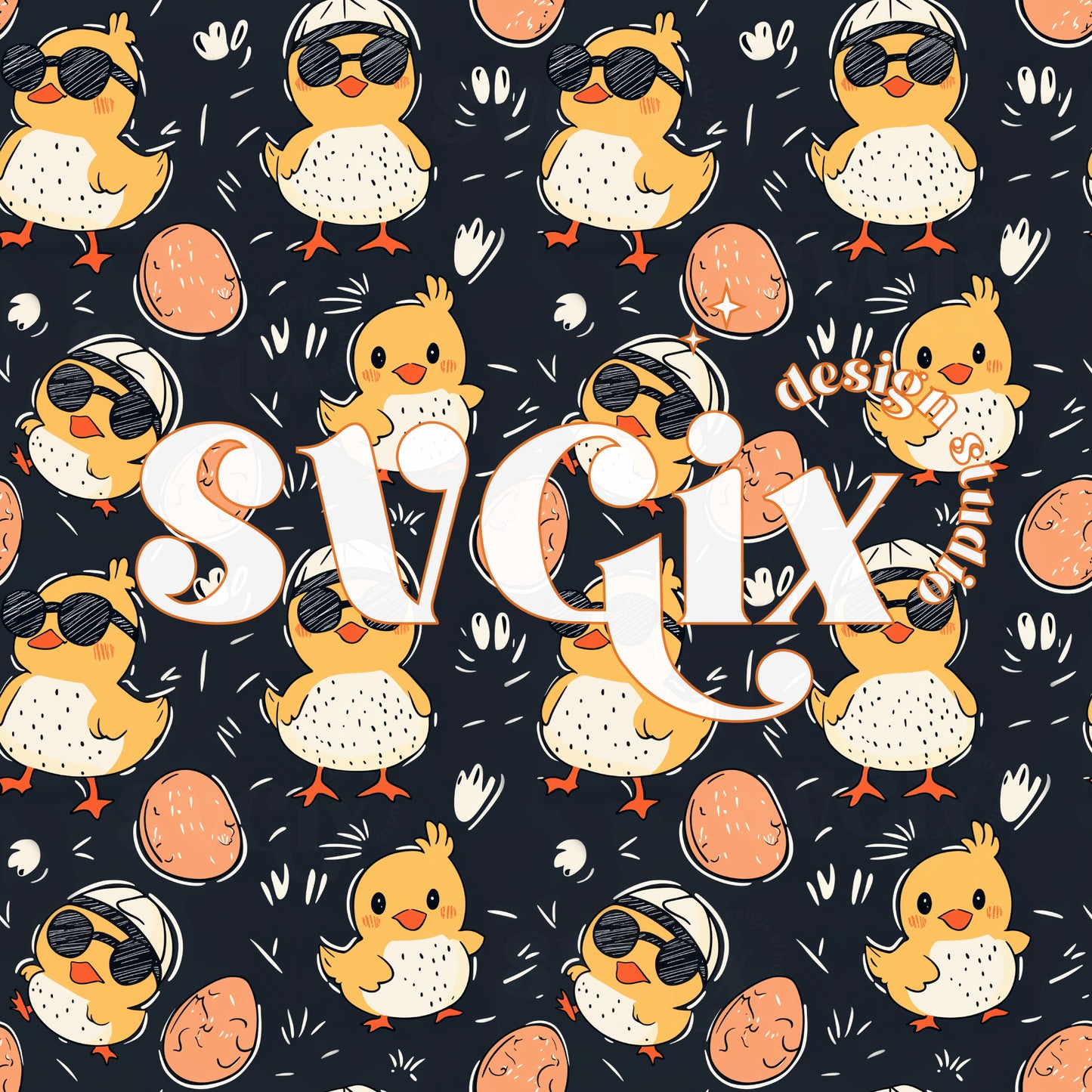 Easter Ducklings Boy Seamless