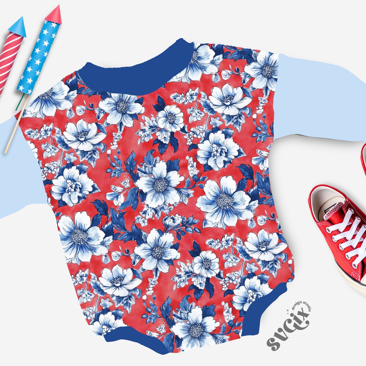 4th of July Toile Seamless
