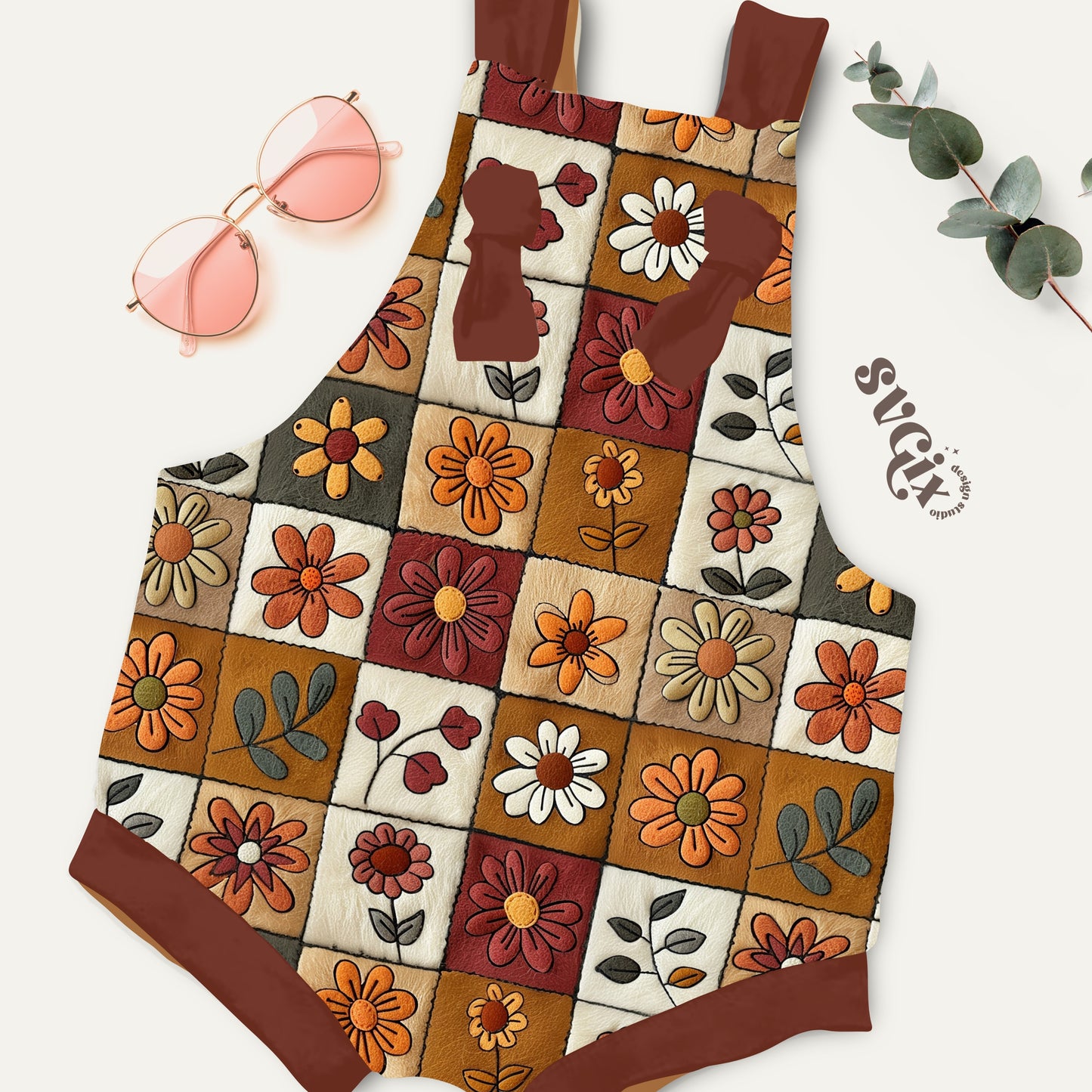Fall Floral Quilt Seamless Pattern