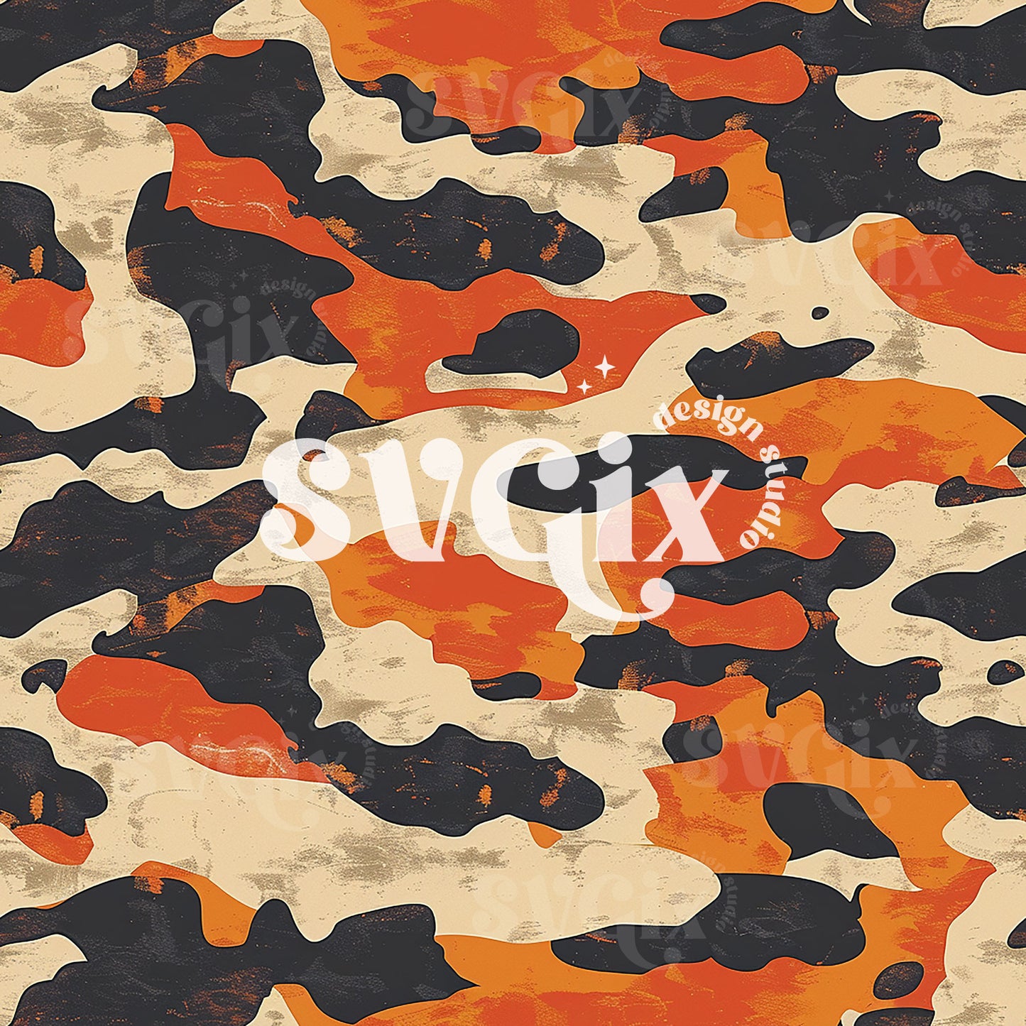 Halloween Camo Seamless Pattern
