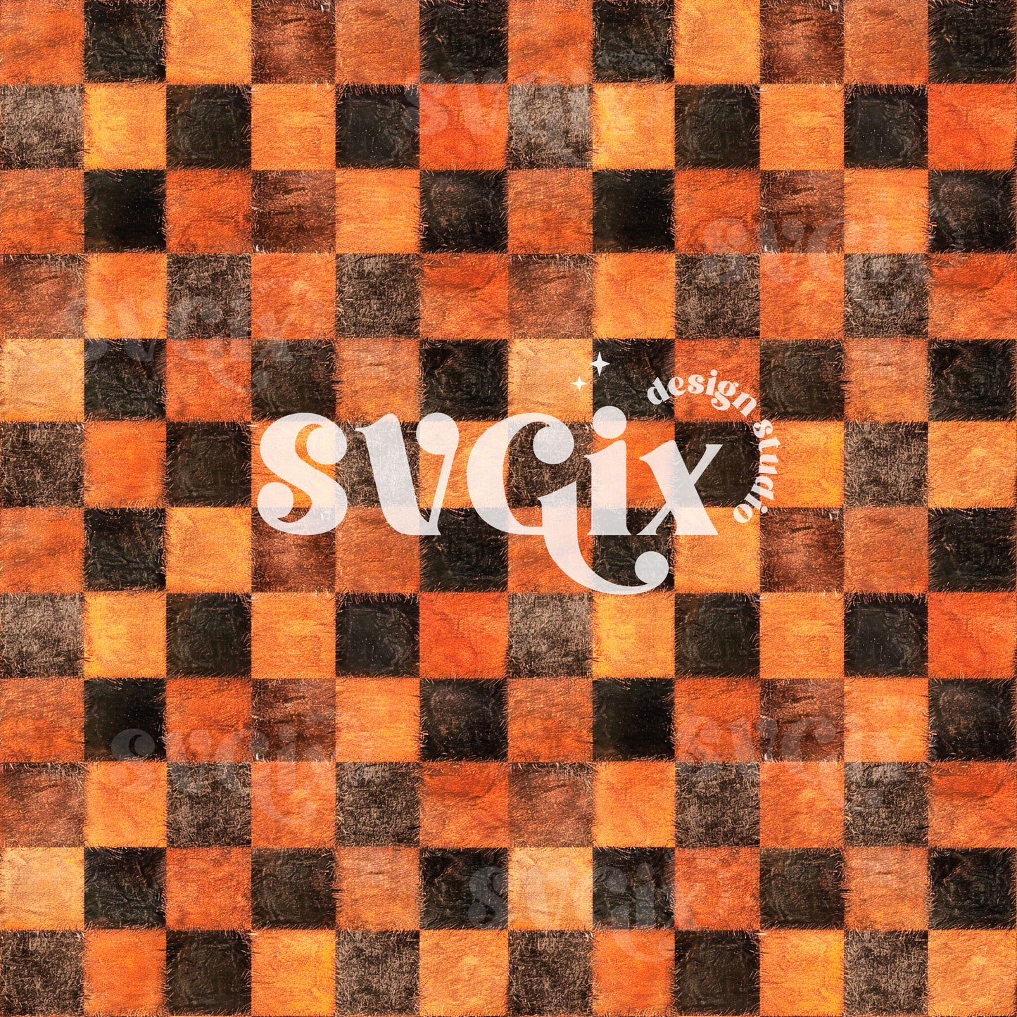 Halloween Checkers Seamless Pattern