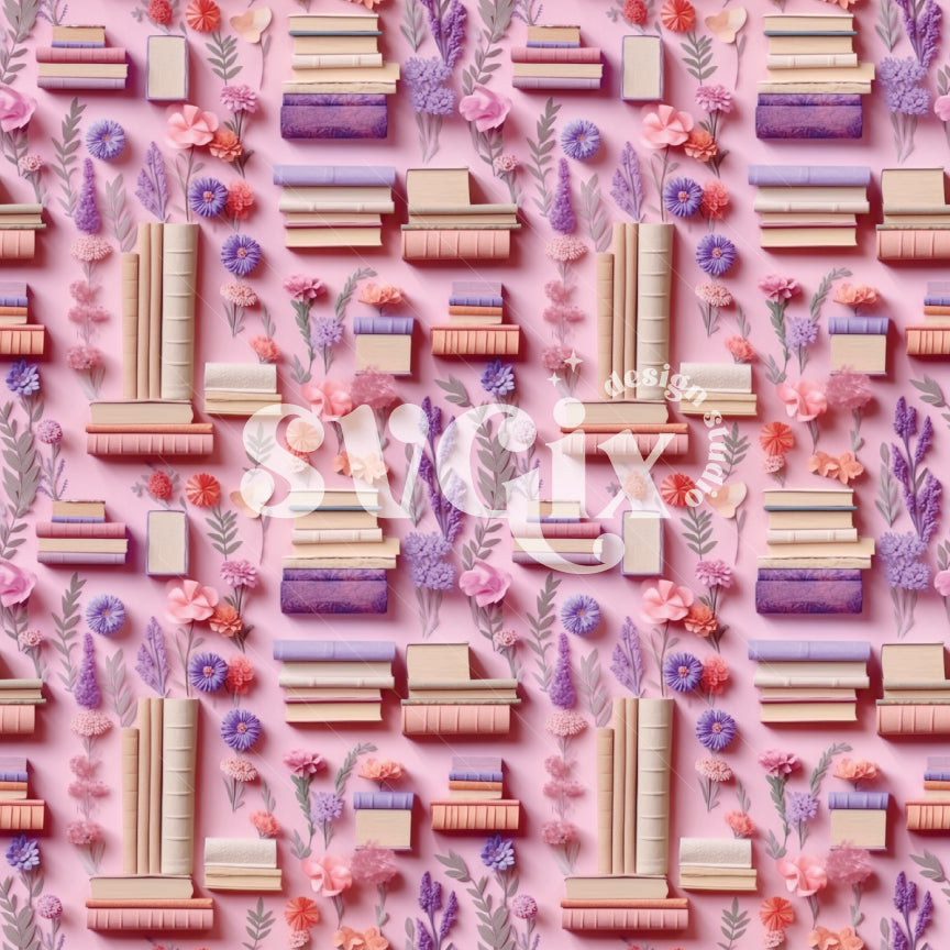 Jes Books Seamless Pattern
