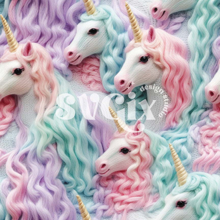 Knit Unicorns II Seamless Pattern - LIMITED 12 UNITS