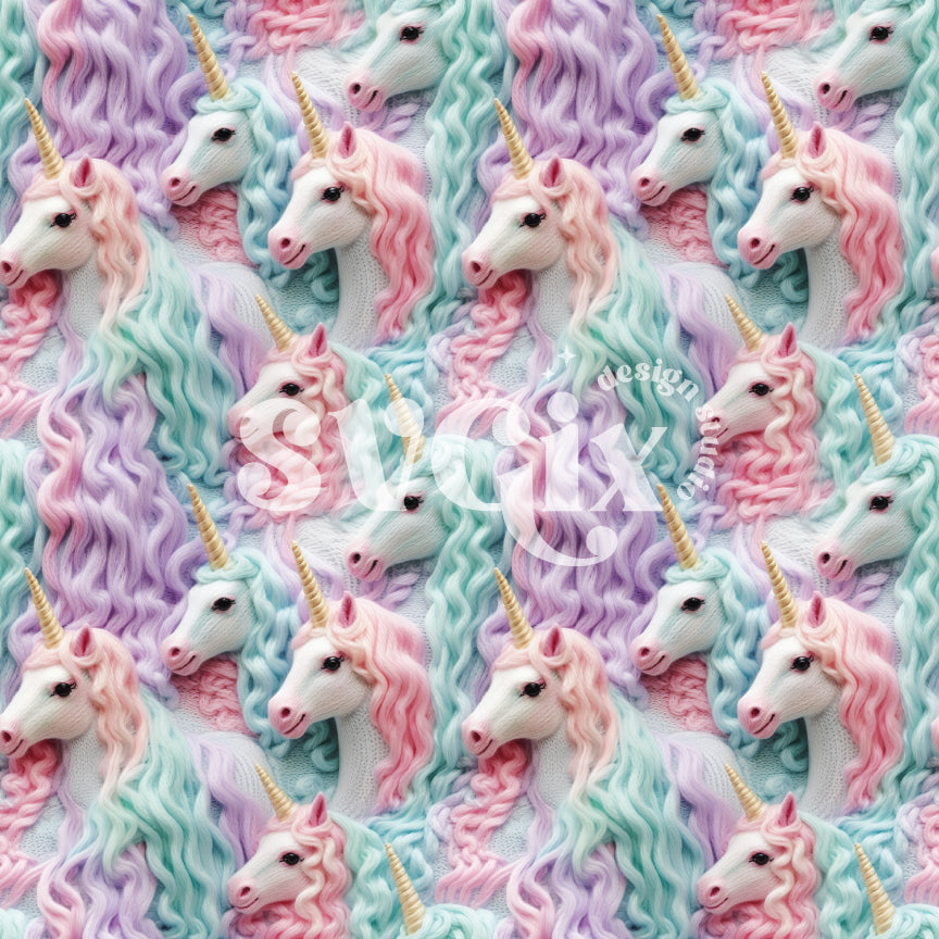Knit Unicorns II Seamless Pattern - LIMITED 12 UNITS