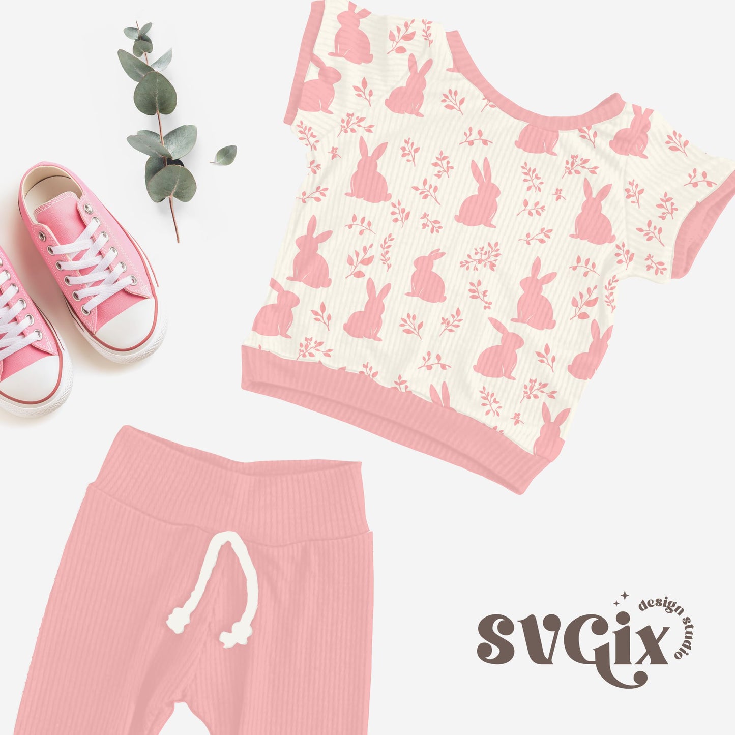 Dainty Easter Bunnies Seamless