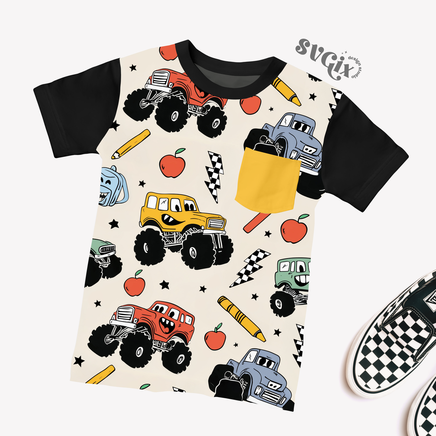 Monster Trucks Boy Seamless