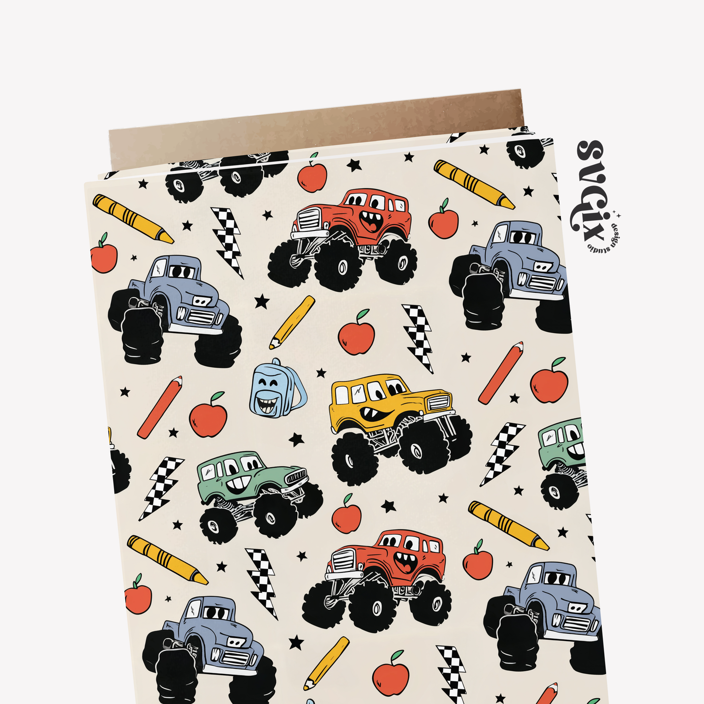 Monster Trucks Boy Seamless