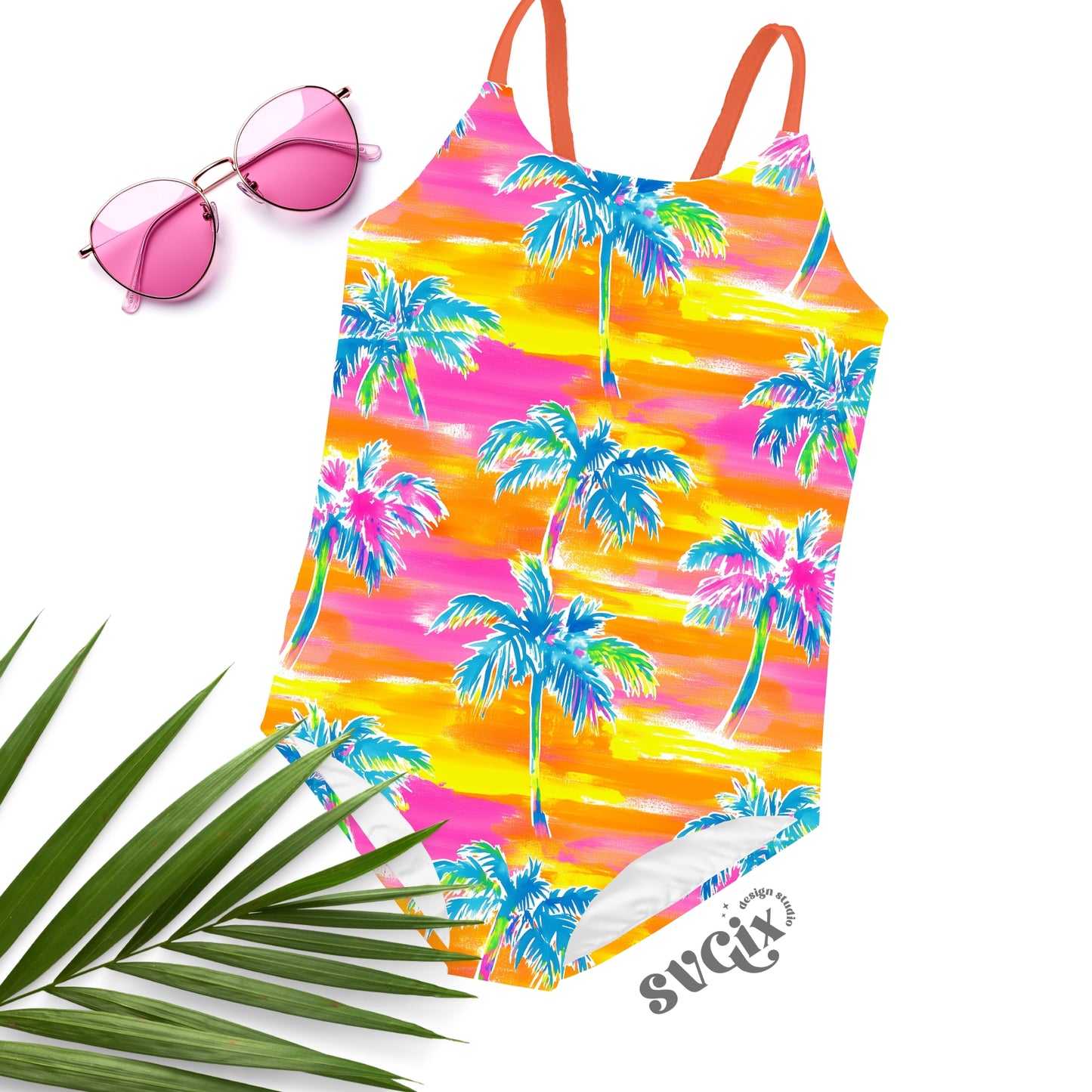 Neon Palm Trees Seamless