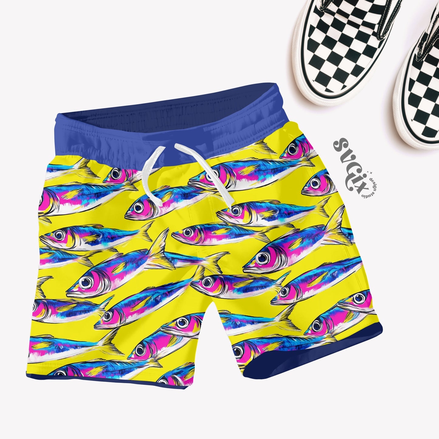 Neon Sardines Seamless