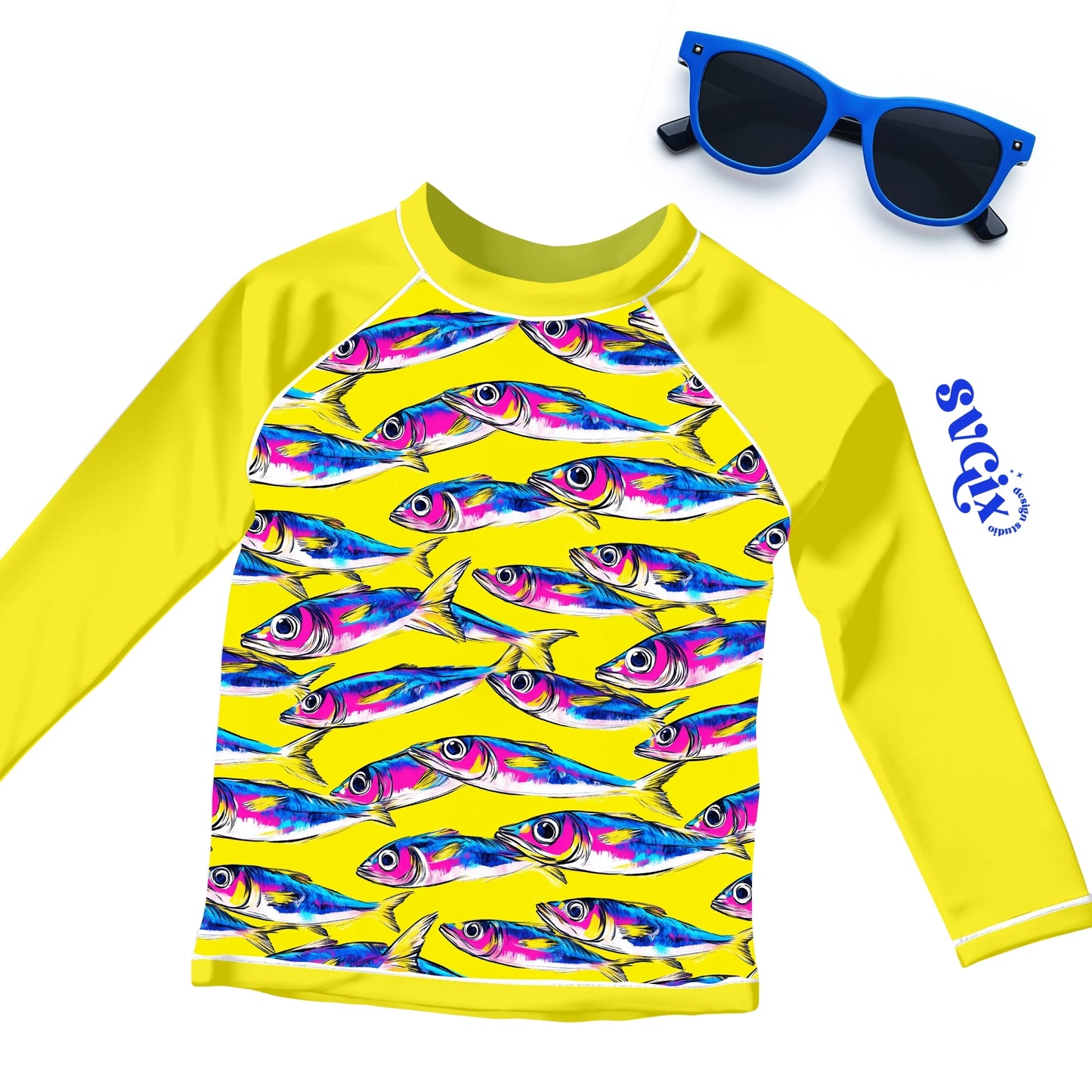 Neon Sardines Seamless