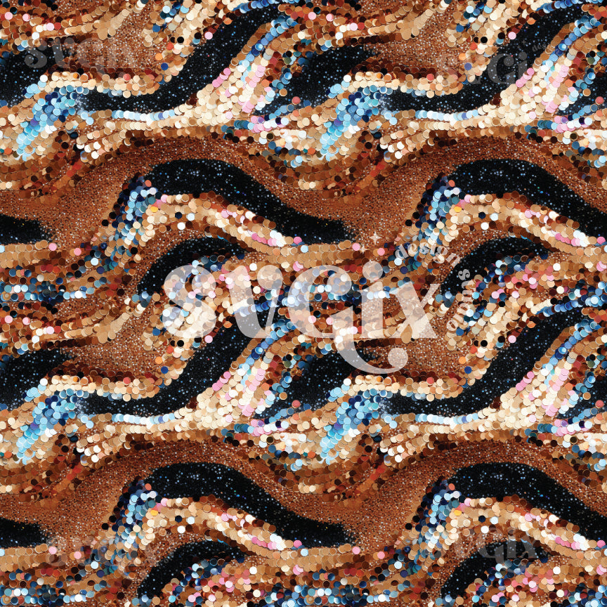 New Years Sequin Seamless Pattern
