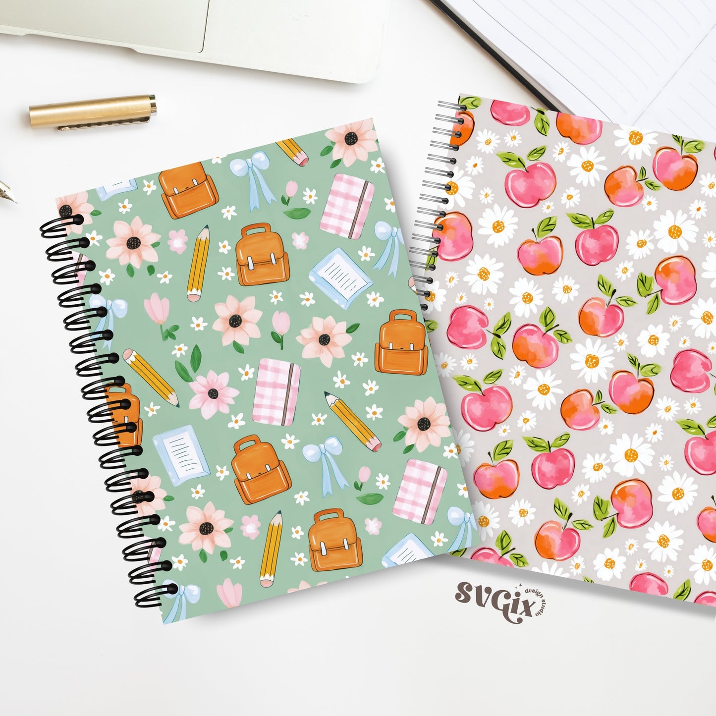Orange Backpacks Seamless Pattern