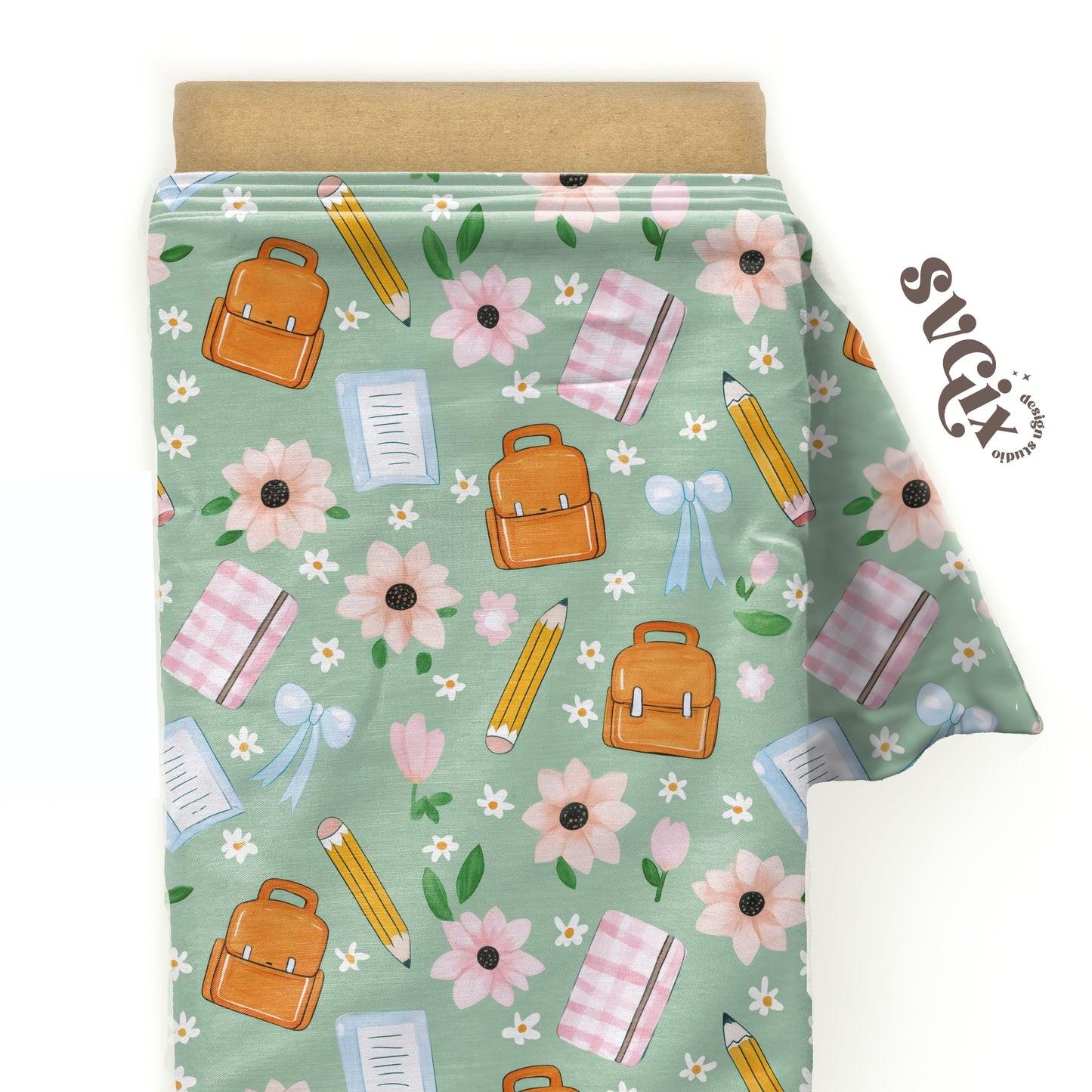 Orange Backpacks Seamless Pattern