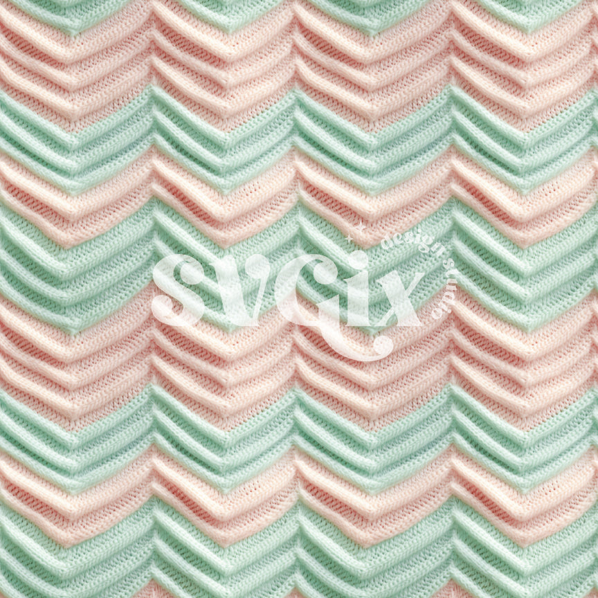 Pastel Chevron Knit Seamless Pattern