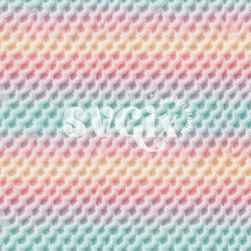 Pastel Rainbow Knit Seamless Pattern by SVGix