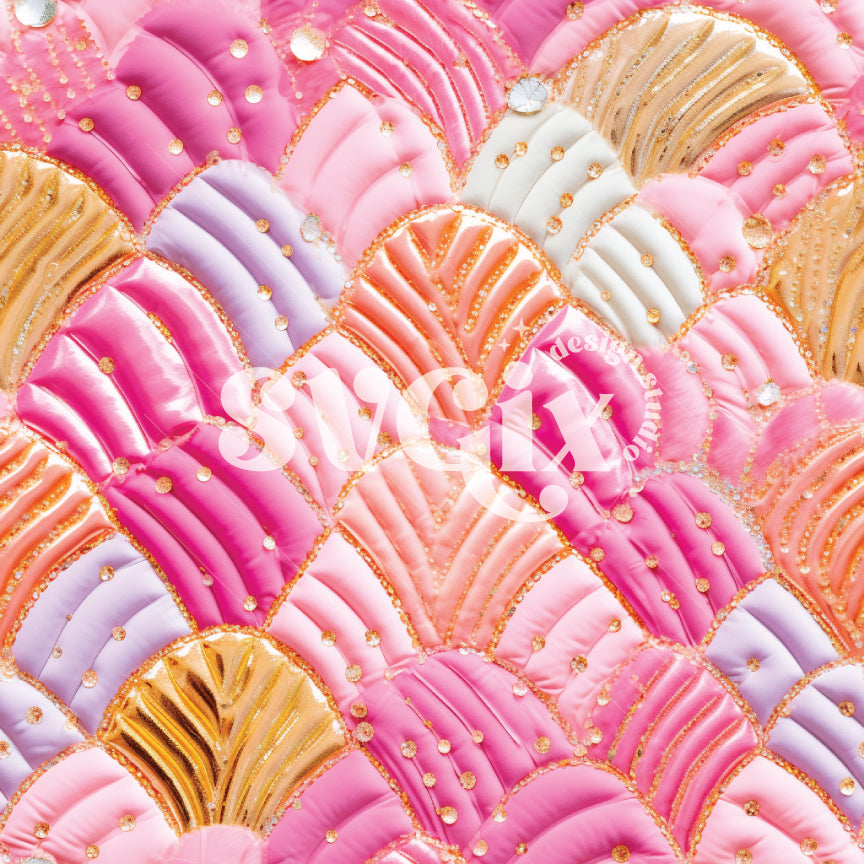 Princess Inspired 39 Embroidery Quilt 3d Seamless Pattern