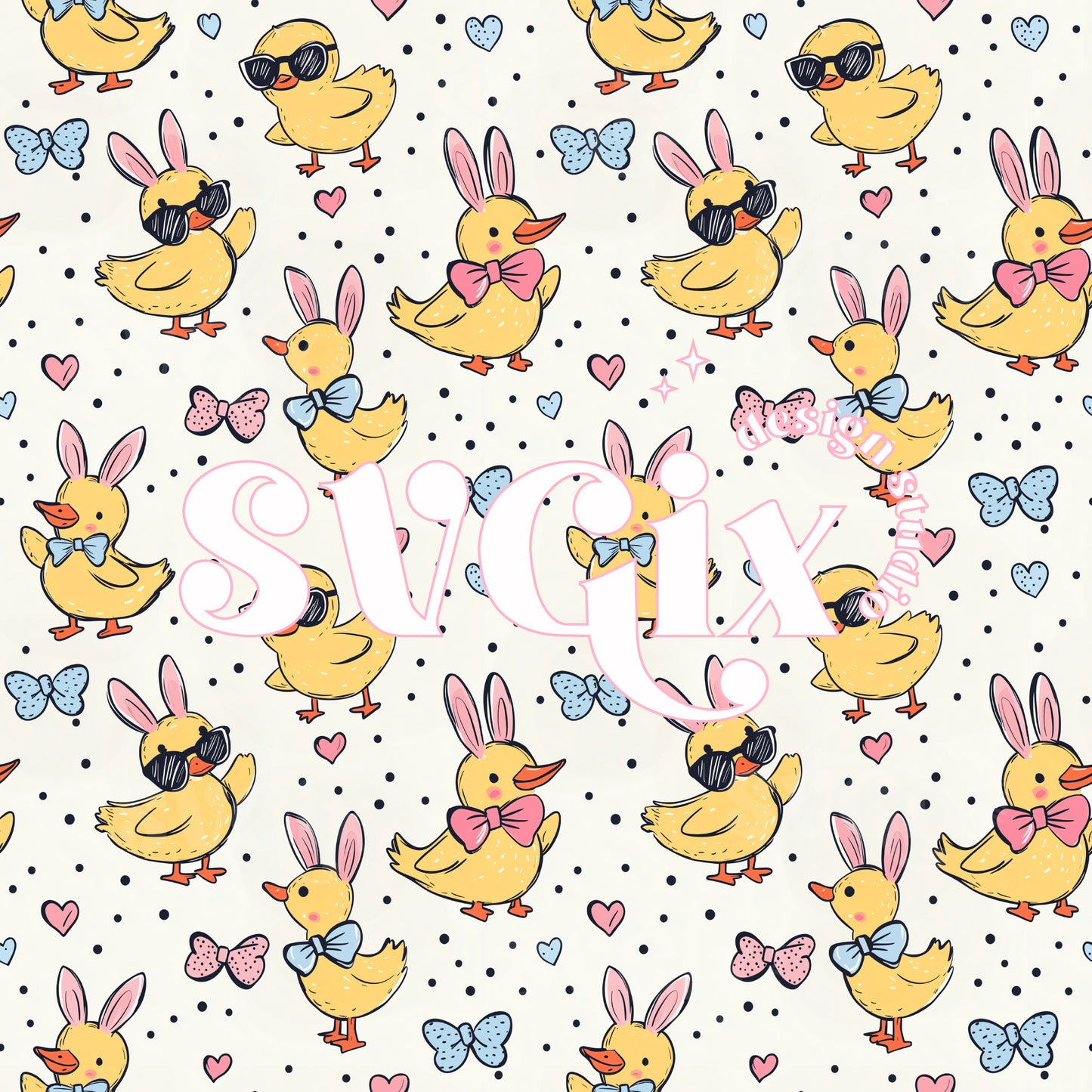 Sassy Easter Ducklings Seamless