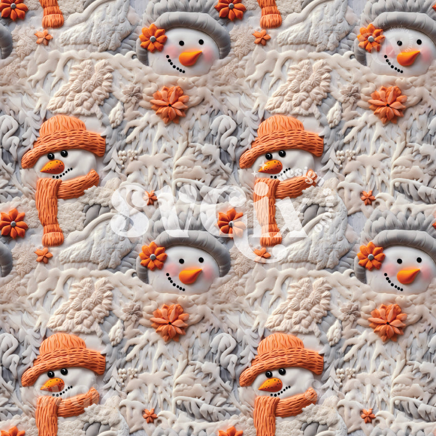 Snowmen Seamless Pattern