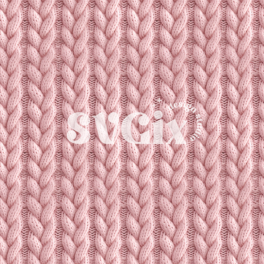 Soft Pink Knit Seamless Pattern