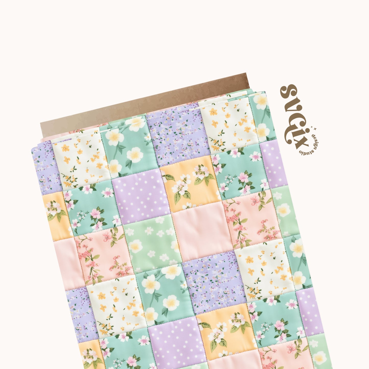 Spring Floral Patchwork Seamless