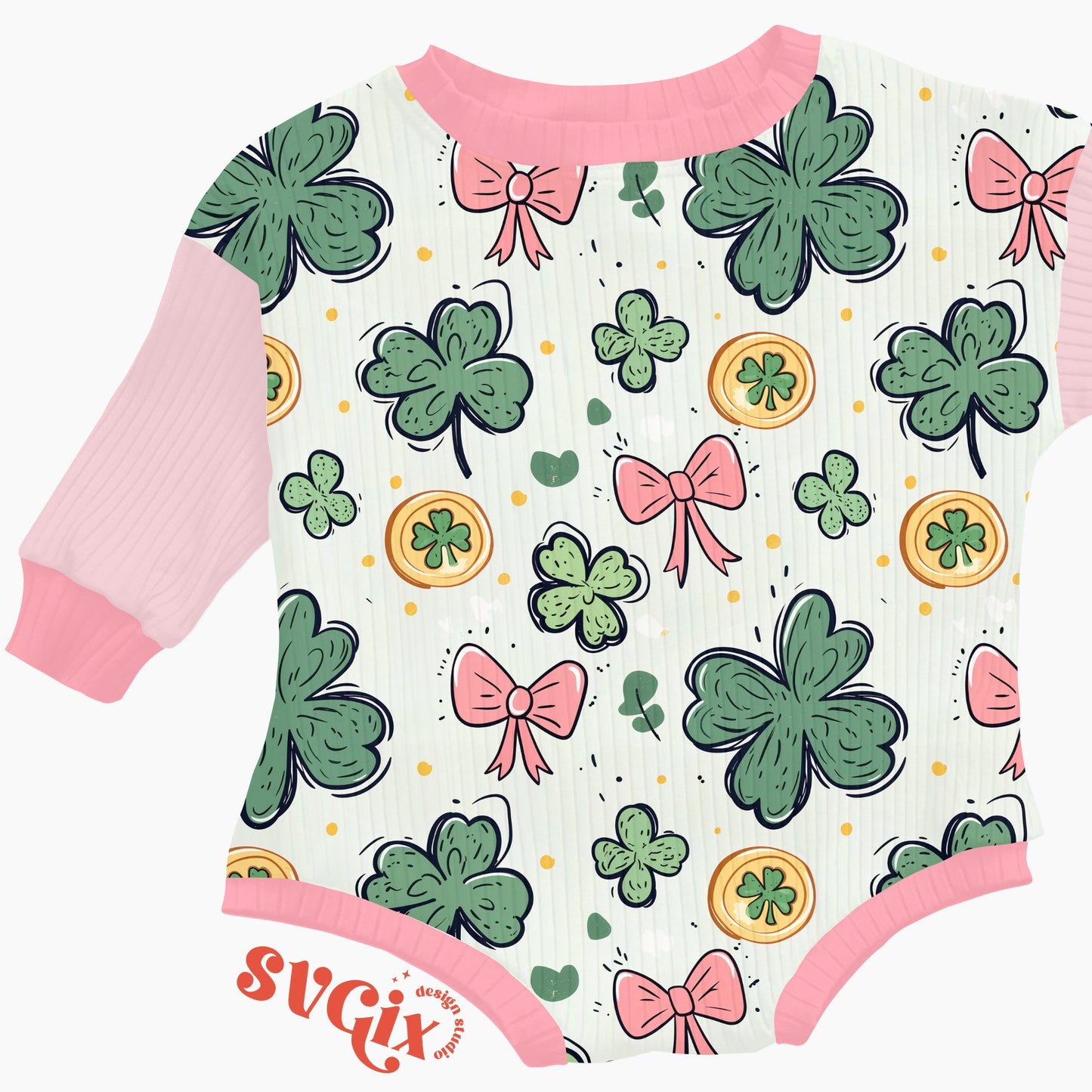 St Patricks Shamrocks Seamless Pattern