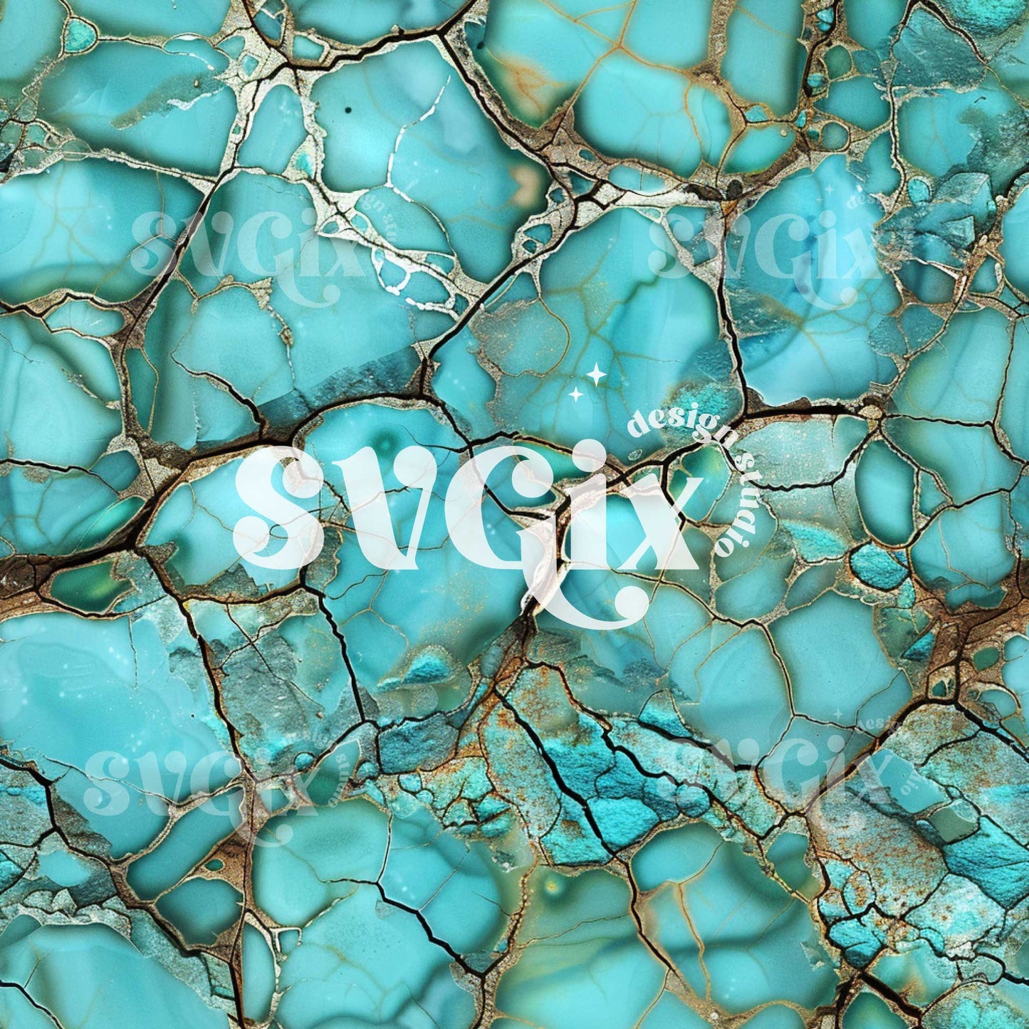 Turquoise Stone Seamless Pattern