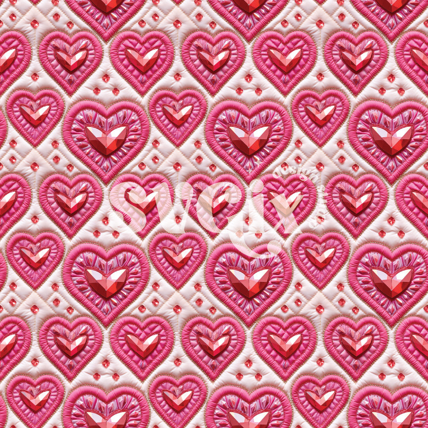Valentines Gems Seamless Pattern I