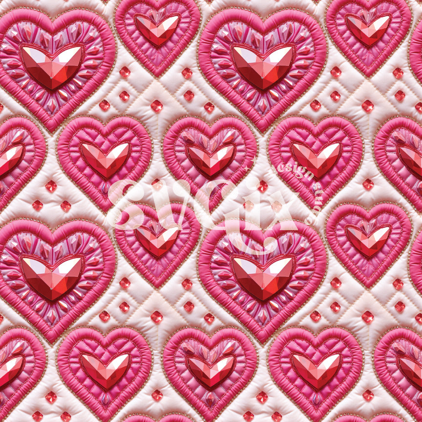 Valentines Gems Seamless Pattern I
