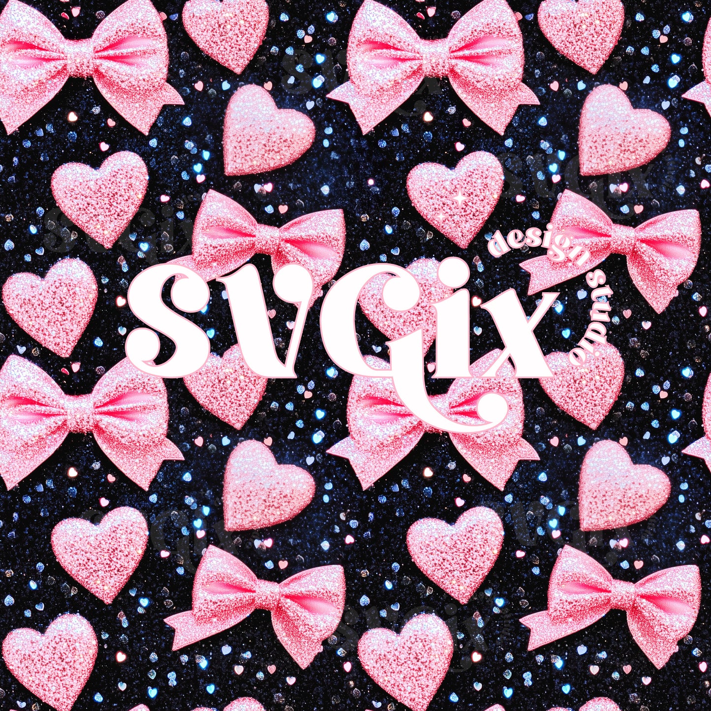 Vday Coquette Glitter Seamless Pattern by SVGix
