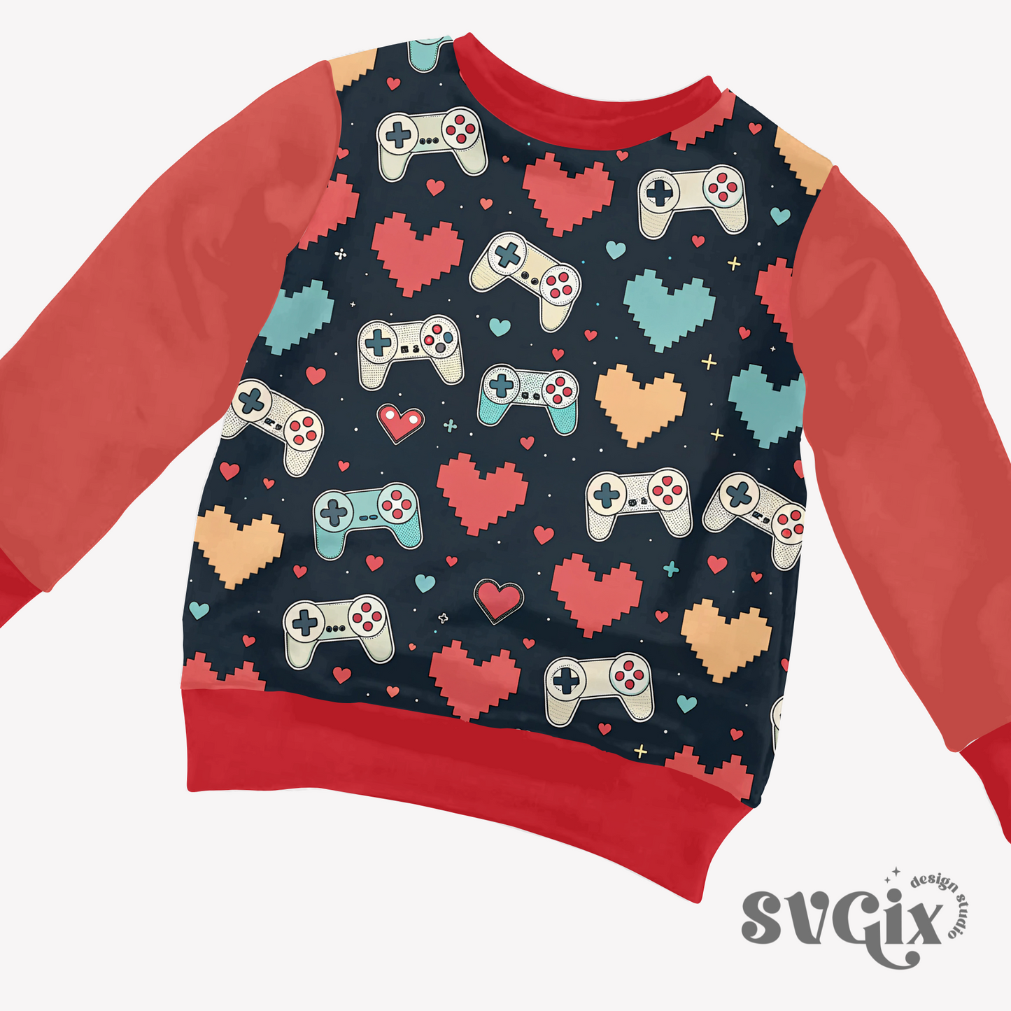 Vday Gamer Seamless Pattern